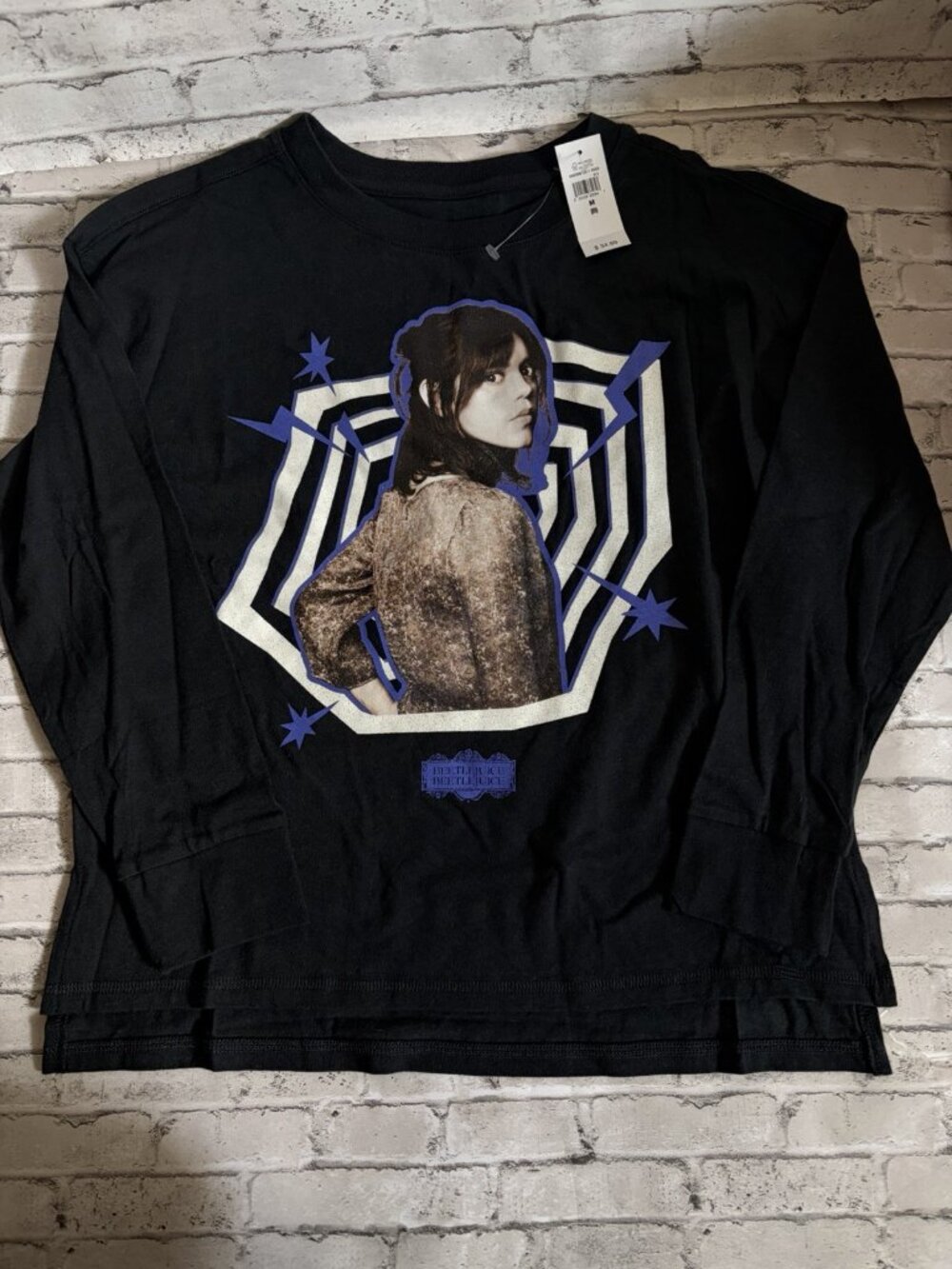 Gapkids Beetlejuice Girls Black Long Sleeve Shirt Size M (8) NWT